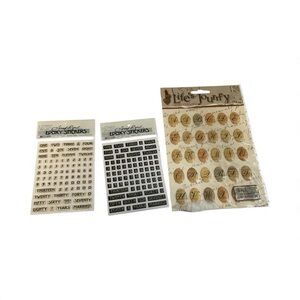 Sarah Bond & K&Co Epoxy Stickers Lot Alphabet & Number Sets for Scrapbooking New